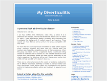 Tablet Screenshot of mydiverticulitis.co.uk